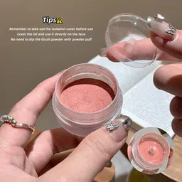 gege bear Air Blush Powder Compact Talc Based Lightweight Includes Puff and Mirror image 5