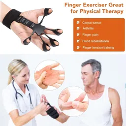 pheonix Combo of Finger Exerciser with Hand Gripper for Workout for Men & Women Fitness Accessory Kit Kit image 5