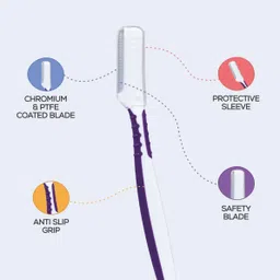 sanigirl Face Razor For Women | For Eyebrows, Upper Lip, Forehead & Chin (Pack of 3), Women image 2