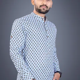 vellosta Men Printed Cotton Blend Straight Kurta-picture-16