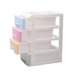 MARKET99 White Plastic 4 Layer Drawer Organiser image 5