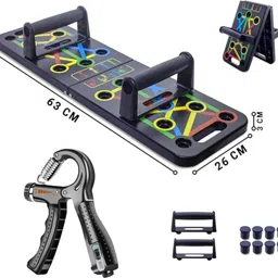 fithead Combo of 15 in 1 Pushup Board & Adjustable Hand Grip Strengthener Hand Grip/Fitness Grip-picture-20