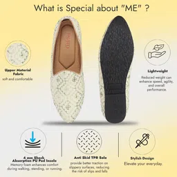 fausto Embroidered Ethnic Slip On Juttis and Mojaris for Wedding|Haldi Slip-On Shoe Mojaris For Men image 4