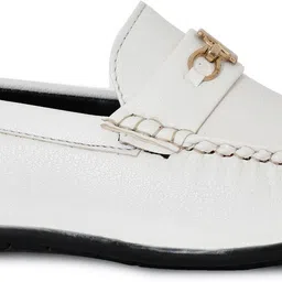 klusener men trendy stylish white loafer shoes/party wear loafer for men(white) Loafers For Men image 3