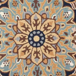 presto Blue Traditional Wool 4 ft x 6 Hand Tufted Carpet image 4