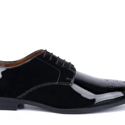 louis stitch Mens Black Formal Lace Up Derby Shoes for Men (RGPTPL) - UK 12 Derby For Men image 4