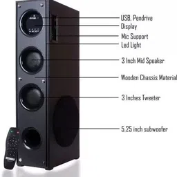 Quaranel DJ Bluetooth Music System Home theater 100 W Bluetooth Tower Speaker image 4