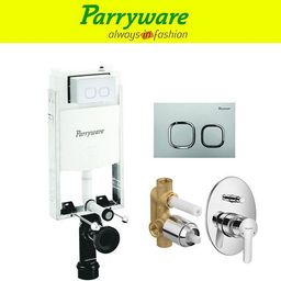 parryware Half Frame Concealed Cistern, with divater body upper cleart set of 1 pic 052 Dual Flush Tank-picture-39