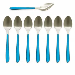 paradise sales Premium Stylist Stainless Steel Spoon set of 12 Blue Stainless Steel Table Spoon Set-picture-36