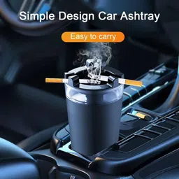 bosig Portable Car Ashtray With Water Tank Smell Proof, Detachable Car Ash Tray Multicolor Plastic Ashtray image 4