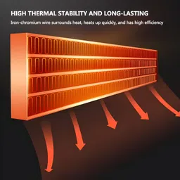 breewell Hot Air Fan Room Heater Home and Office Use 3D Realistic Flame Effect Electric Heater, Fan Room Heater image 5