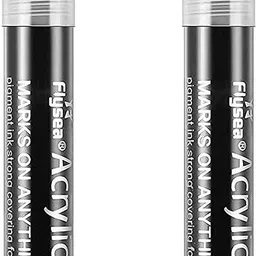 Water-Based Black Acrylic Paint Marker Pens Permanent for Rocks Painting, Ceramic, Glass, Wood, Fabric, Canvas, Mugs, DIY Craft Making Supplies (SET OF 2)-image-38
