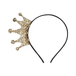 Aye Candy Girls Gold-Toned Embellished Crown Hairband-image-20