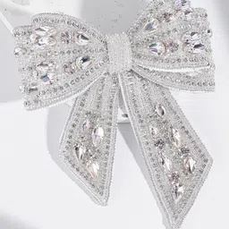 hair drama co. HAIR DRAMA COMPANY Embellished Crystal Hair Bow French Barrette-picture-18