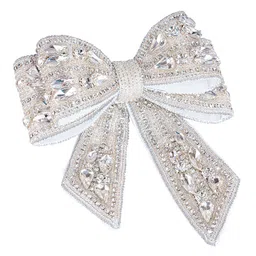 hair drama co. HAIR DRAMA COMPANY Embellished Crystal Hair Bow French Barrette image 3