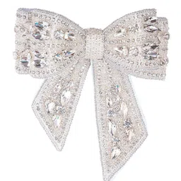 hair drama co. HAIR DRAMA COMPANY Embellished Crystal Hair Bow French Barrette image 2