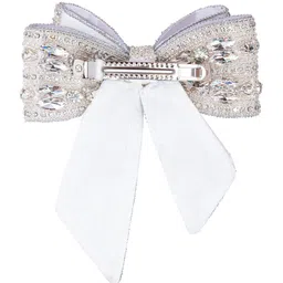 hair drama co. HAIR DRAMA COMPANY Embellished Crystal Hair Bow French Barrette image 4