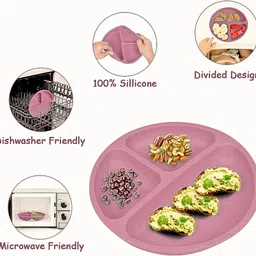 nicety Silicone Suction Plates for Baby Microwave Safe Toddler Dishes for Feeding - Silicone image 2