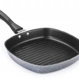 masox store Non Stick Layer Flat Pan Fry Roasting Omalate Bread Grill Design Grill Pan 20 cm diameter 1 L capacity-picture-14