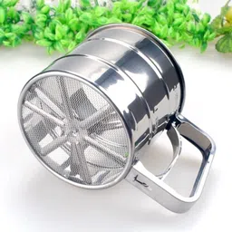 crazygol Sieve Cup Manual Sifter Powder Sieve Flour Sifter Sieve Tool Made Collapsible Strainer-picture-15