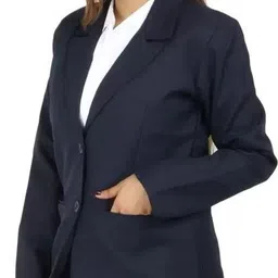 Women Solid Single Breasted Casual Blazer-image-56