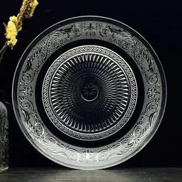 goldfinch Snack Plate 10inch Vintage Embossed Round Plate for Catering Event Dinner Plate-picture-42