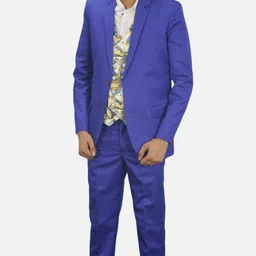 gargian master cut Men Single Breasted Self Design Suit image 1