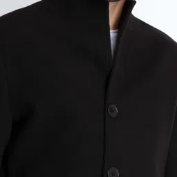 status quo Polyester Solid Coat For Men image 4