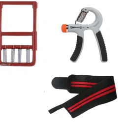 dr pacvu Set2|Gun Hand Gripper1 Wrist Support Arm Band,1 Plastic Hand Griper Gym Exercise Fitness Accessory Kit Kit-picture-28