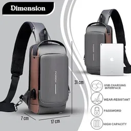 life india Small 15 L Laptop Backpack Features Trendy Crossbody Shoulder Design Password Lock Headphone Hole image 4