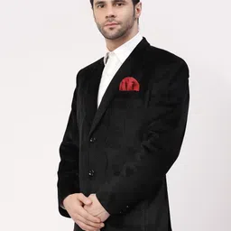 klotthe Men Solid Single Breasted Festive & Wedding Blazer image 2