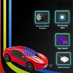 kid kraze Rechargeable High Speed Remote Control Famous Car & 3D LED Light For Kids_A679 image 2