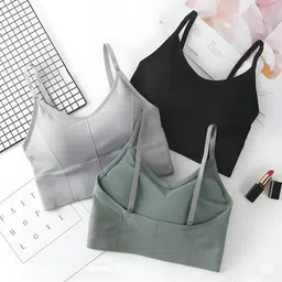 nizvira Pack of 3 Women Sports Lightly Padded Bra-picture-48