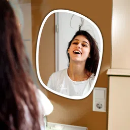 flipkart perfect homes Wall Mounting Mirror with Light |Bathroom, Bathroom Mirror image 2