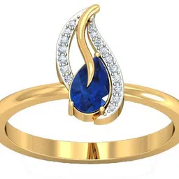 avsar AVR677YB Cubic Zirconia Yellow Gold ring image 1