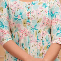 piroki Women Printed Pure Cotton Anarkali Kurta image 5