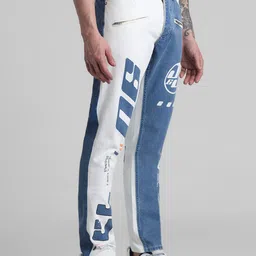 Jack & Jones Men Tim Slim Fit Low-Rise Clean Look Colourblocked Jeans image 2