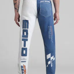 Jack & Jones Men Tim Slim Fit Low-Rise Clean Look Colourblocked Jeans image 3