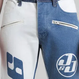 Jack & Jones Men Tim Slim Fit Low-Rise Clean Look Colourblocked Jeans image 5