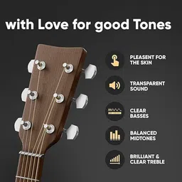 urban infotech Acoustic Guitar Strings Set of 6 Stainless Steel with String Winder and 5 Picks Guitar String image 2