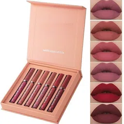 nxg tya Handaiyan Waterproof Matte Liquid Lipstick Set of 6 , Shade - A image 1