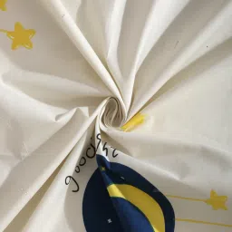 hosta homes Blue & White Starry 220 TC Poly Cotton Double Size Bedsheet With 2 Pillow Covers image 4