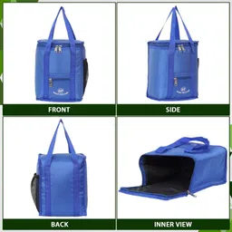 capitalpoint Lightweight Lunch / Tiffin Bag for School Office Picnic & Led Watch, Waterproof Lunch Bag image 4