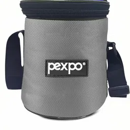 pexpo Marve-3 with 3 Air-Tight Round Containers (2*280ml, 430ml) with Spoon & Bag 3 Containers Lunch Box image 2