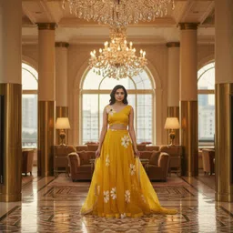 heny creation Digital Print Semi Stitched Lehenga & Crop Top image 5