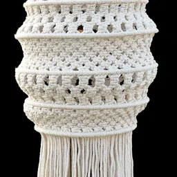 macrame world Modern Handmade 6 pcs Rings Beautiful Boho Roof Jhumar, Roof Decor, Chandelier Chandelier Ceiling Lamp image 2