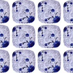 feast Melamine Square Model (706) 6 Inch Snacks Pate set 12 pcs Quarter Plate image 1