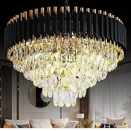 maginato 800mm Black Gold Chandelier @4 Chandelier Ceiling Lamp image 3
