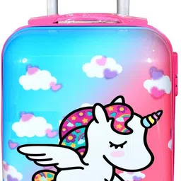 d's paradise Small Cabin Suitcase (55 cm) 4 Wheels - PRINT 20 KIDS Trolley Bag - Pink-picture-21