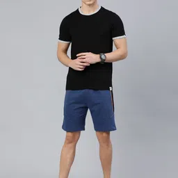 the indian garage co. Solid Men Blue Casual Shorts image 5